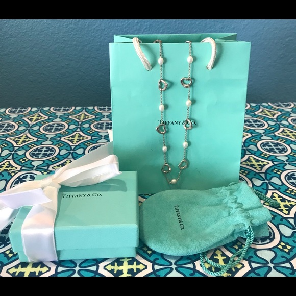 Tiffany & Co. Jewelry - New! Tiffany Silver Heart & Pearl Necklace